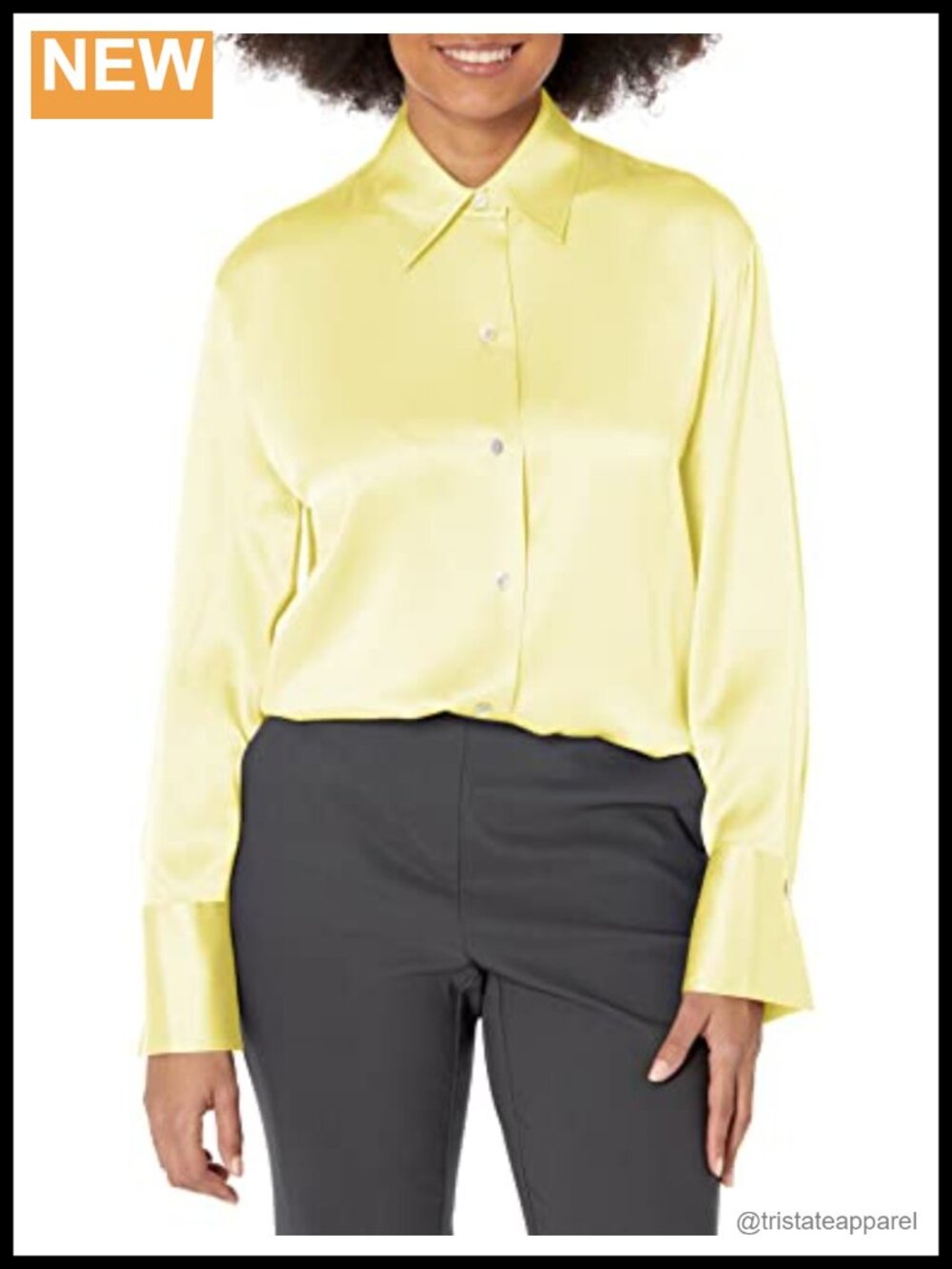 Vince Women's Relaxed Long Sleeve Blouse Silk Button Down